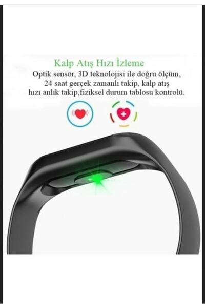 ÇENÇEN Yeni Nesil M5 Akıllı Saat Akıllı Bileklik - Adımsayar - Uyku Takip - Kalp Ritim Ölçer - Renkli Ekran