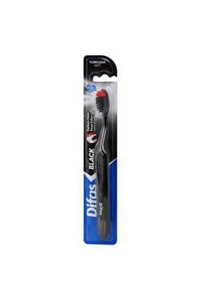 Difaş Toothbrush Black Carbon Effect Black Bristle X 3 Pieces