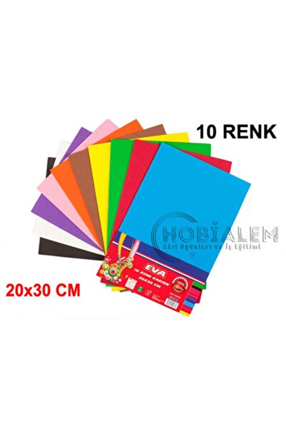 Hobialem 10 Renk, Eva, A4 Boyutunda, Hobi, Okul, El Işi Için Eva, Süsleme Ve ...