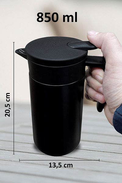 SEDEF SİLVER 304 Stainless Steel Double Layer Small Tea 850 ml Thermos 860 with Handle