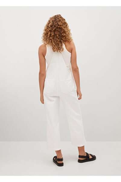 MANGO Woman Kadın Beyaz Beyaz Tulum