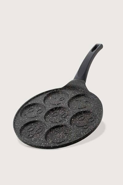 PoloChef Emoji Ikonlu Döküm Granit Pankek Tava 28cm