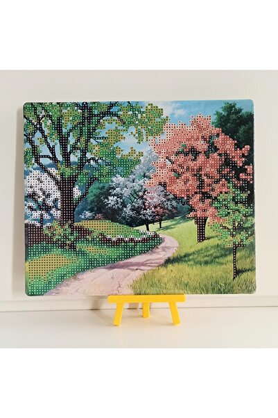 MENTAŞ Boncuklu Taşlı Mozaik Elmas Goblen Pano Tablo Resim Puzzle Çocuklar Için 21x25