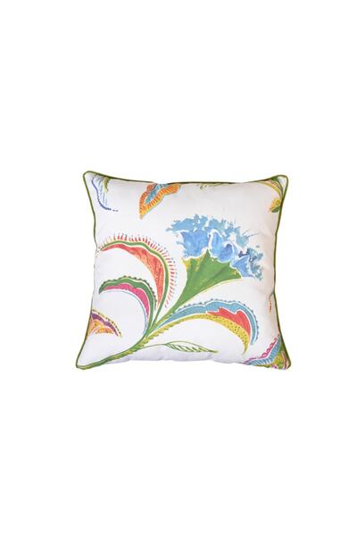 ge living Blue Flower Patterned Special Design 100% Organic Cotton Pillow Cas...