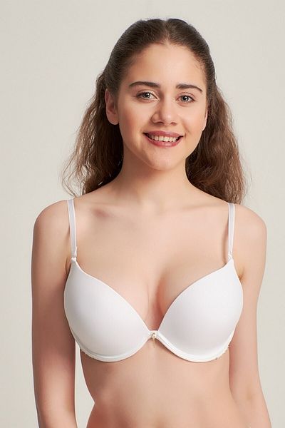 Pemilo Sutien magic susținut pentru femei 7101314 care crește 2 mărimi alb