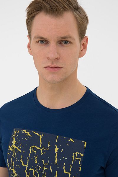Pierre Cardin Μπλουζάκι Navy Blue Slim Fit Crew Neck T-shirt