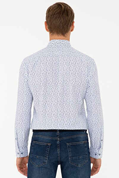 Pierre Cardin Μπλε Navy Slim Fit πουκάμισο