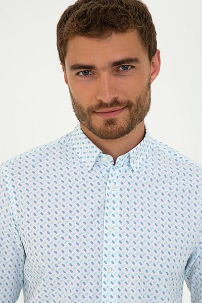 Pierre Cardin Μπλε Navy Slim Fit πουκάμισο