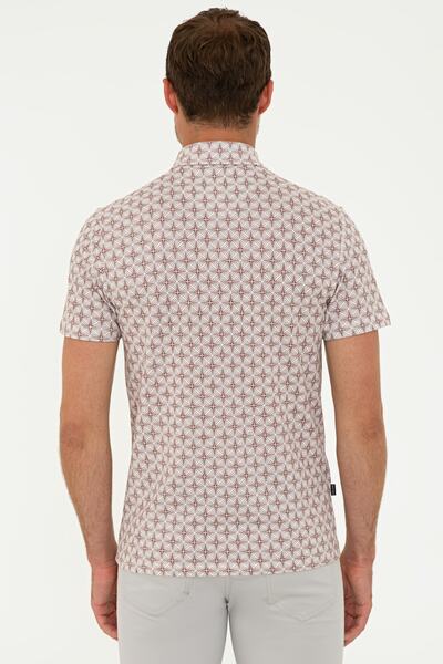 Pierre Cardin Ανοιχτό καφέ T-shirt Slim Fit Polo Neck