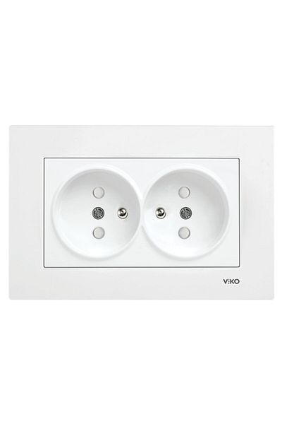 VİKO -karre-meridian White 2-Piece Child Proof Ups Grounded Socket-90967057 (excluding the frame)