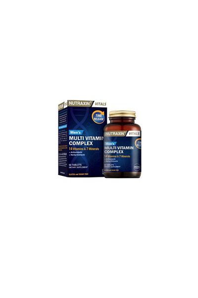 Nutraxin Men's Multivitamin - 14 Vitamins and 7 Minerals, 60 Tablets