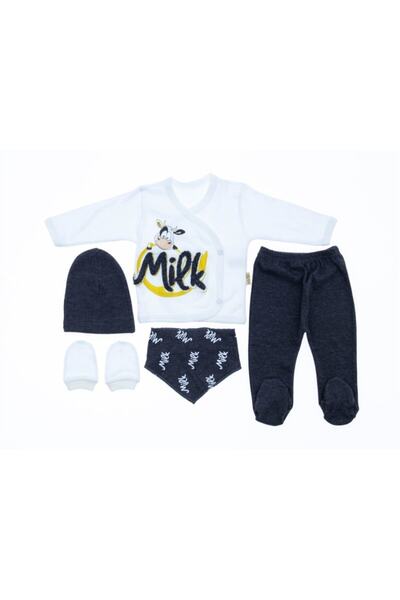 Çaputkids حليب بقرة للشرب 5'li Zıbın Set الخردل