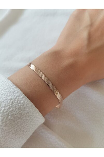 Joya Accessories سوار من الفولاذ المقاوم للصدأ بتصميم إيطالي بلون وردي