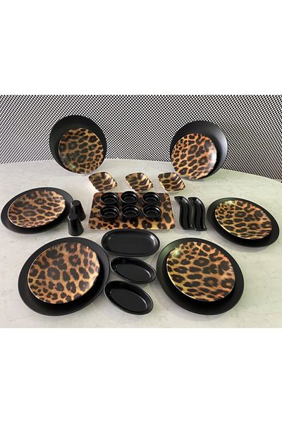 Keramika 29 Piece Leopard Breakfast Set