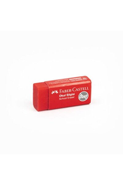 Faber Castell ممحاة مدرسية باللون الأحمر - قطعة واحدة صغيرة