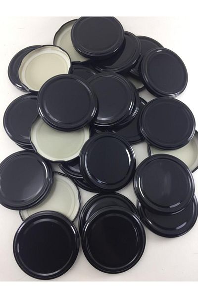 Milea Canning Jar Lid Black 50 Pieces