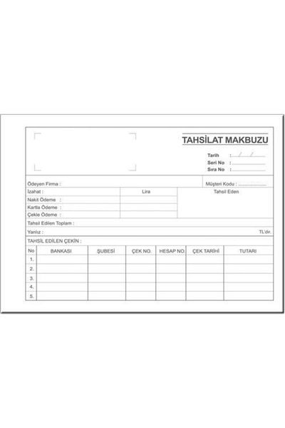 Folix Collection Receipt 14 X 20 cm 2-50 2 Nüsha with Autocopy 50 Sheets 2-Piece