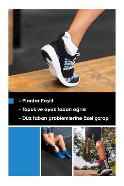 OS1st Fs4 Plantar Fasiit Çorap, Medikal Destek, Unisex