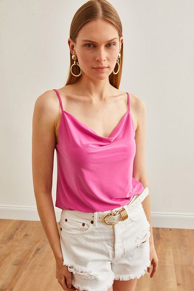 Olalook Γυναικεία μπλούζα Pink Collar Degaje - Strappy, BLZ-19002462