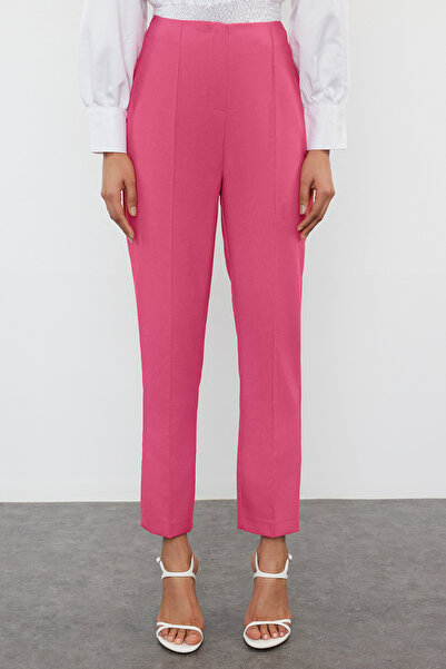 Trendyol Modest Fuchsia Vest and Trousers Set - Woven Fabric with Accessory Detail TCTSS24US00035