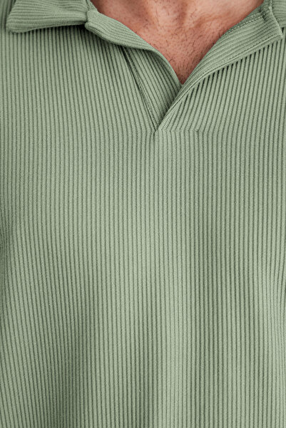 Trendyol Collection Περιορισμένη έκδοση - Φούτερ με υφή με φαρδύ πόδι μέντας TMNSS23EA00013