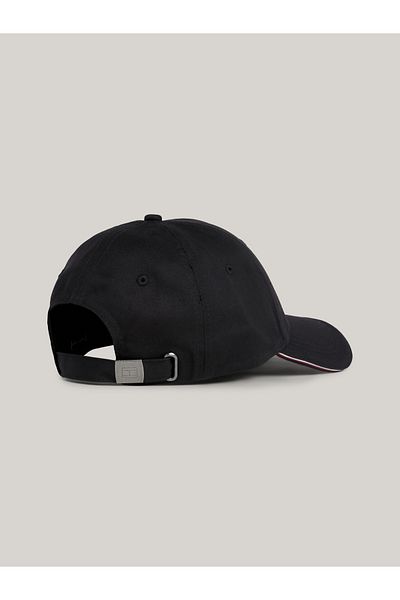 Tommy Hilfiger Unisex Marka Logolu Geri Dönüştürülmüş Yırtılmaz Naylon Dik Yakalı Fırtına Manşetli Kapüşonlu Siyah