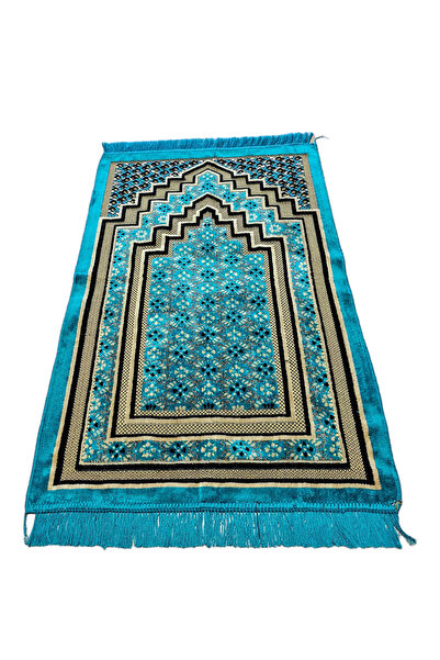 AL HANNAN TEX Kadife Namaz Seccadesi Lüx-açık yeşil