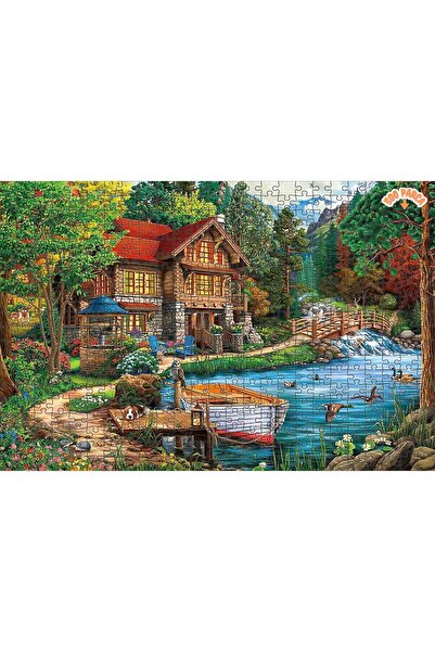 Teona Ahşap Orman Evi Sükuneti Dekoratif Çift Katlı Çerçeveli Asılabilir Ahşa...