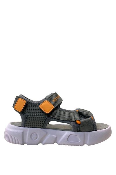 Tuğba Ortopedi Boy's Gray Comfortable Sandals - 203 Model