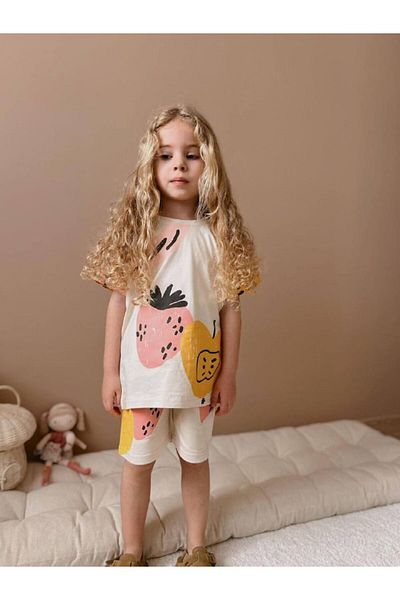 Jolly Kids Fruit Printed Girl's Tights Set