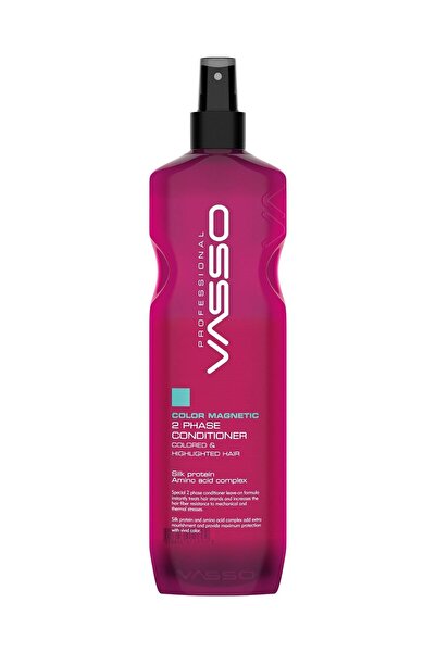 VASSO WOMEN Boyalı Saçlar Için Ipek Proteinli Çift Fazlı Durulanmayan Parlaklık Veren Sprey Krem 460 ml
