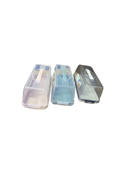 MAGEV PLASTİK Hobby Life Rectangular Elegant Baton Cake Jar
