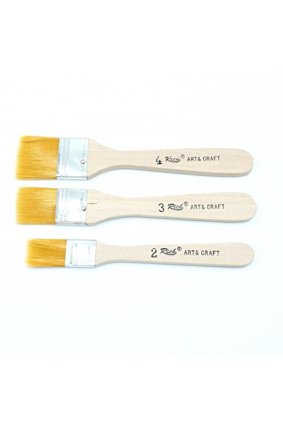 Rich Geniş Zemin Fırça Seti 3lü Kızıl Veya Beyaz Sentetik Kıl
