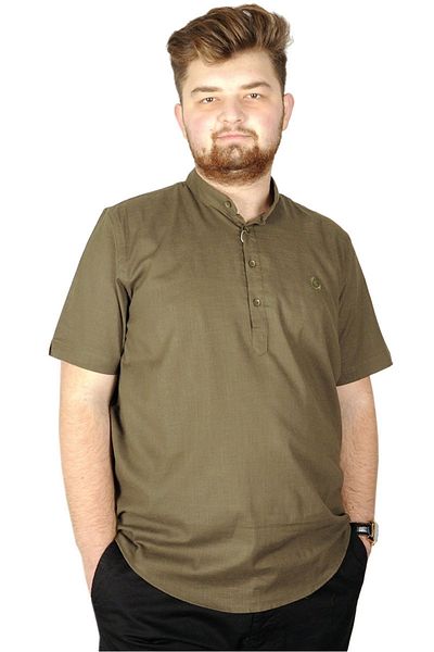 ModeXL Mode Xl Ανδρικό κοντομάνικο γιακά 20387 Χακί