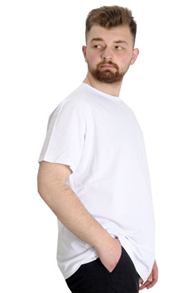 ModeXL Mode Xl Μεγάλο μέγεθος Lycra T-shirt Crew Neck 20149 Λευκό