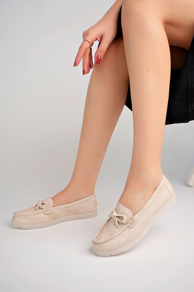 Freemax Μπεζ Γυναικείο Loafer - Άνετη σόλα σιλικόνης, Casual Παπούτσια Ppl.211
