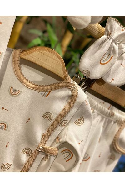 PATSAN Organic Cotton 5 Pieces Newborn Hospital Exit Rainbow