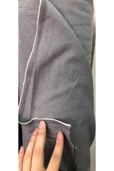 turkanlarhome Γκρι Lycra τζιν μπουφάν/γιλέκο/παντελόνι