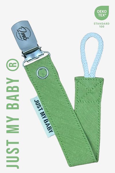 JMB Just My Baby Set of 3 Green/Colored/Coffee Pacifier Straps - Mixed - Washable - Cotton