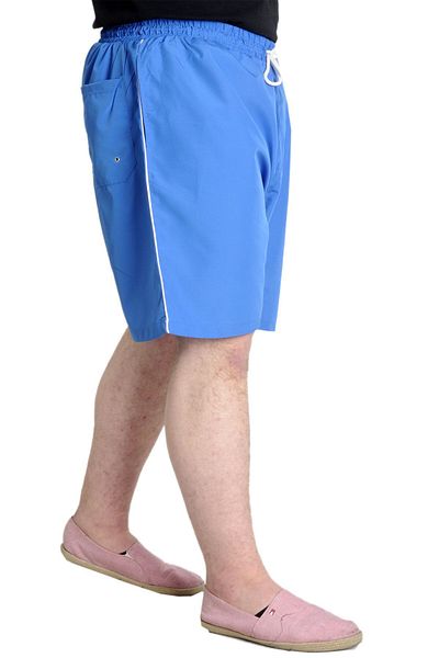 ModeXL Σορτς κολύμβησης Mode XL Plus Size Λευκή γραμμή 21451 Μπλε