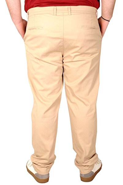 ModeXL Mode Xl Plus Size Men's Trousers Linen Milano 20850 Beige