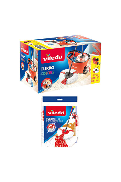 Vileda Turbo Colors 2in1 Turuncu + 2in1 Yedek Paspas