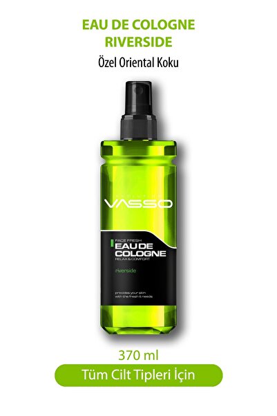 Vasso Men Özel Oriental Kokulu Parfümlü Kolonya Riverside Eau De Cologne 370 Ml