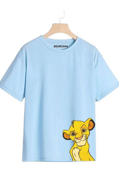 BENROMA 1 produs pentru achiziții de 6 și peste Tricou pentru copii unisex oversize cu imprimeu tigru