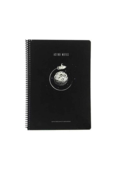 Gıpta غلاف كرتوني حلزوني صاروخي من Astro Notes مكون من 80 ورقة مقاس A4