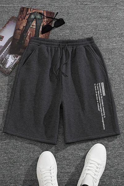 Harmandar Innovation Printed Unisex Smoked Shorts - Μονή Τσέπη