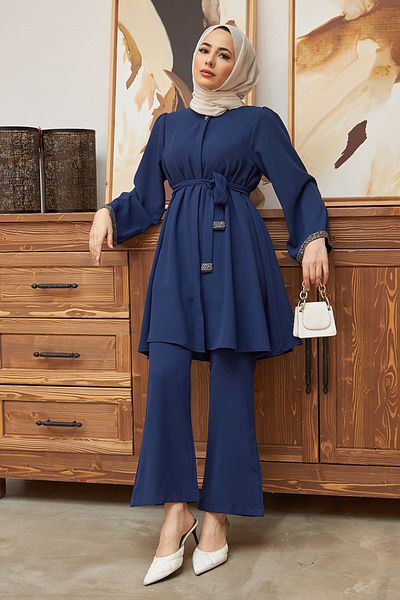 VAVİNOR Σετ τουνίκ Παντελόνι με Flared Leg - Indigo