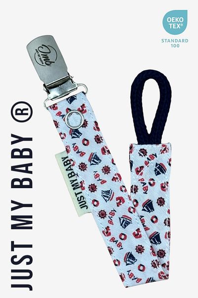 JMB Just My Baby 3-Piece Purple Polka Dot Pacifier Strap - Sailor Washable Cotton