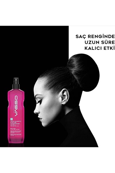 VASSO WOMEN Boyalı Saçlar Için Ipek Proteinli Çift Fazlı Durulanmayan Parlaklık Veren Sprey Krem 460 ml