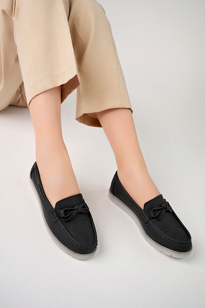 Freemax Γυναικεία άνετη σόλα σιλικόνης Daily Loafer Παπούτσια Ppl.211 Μαύρο